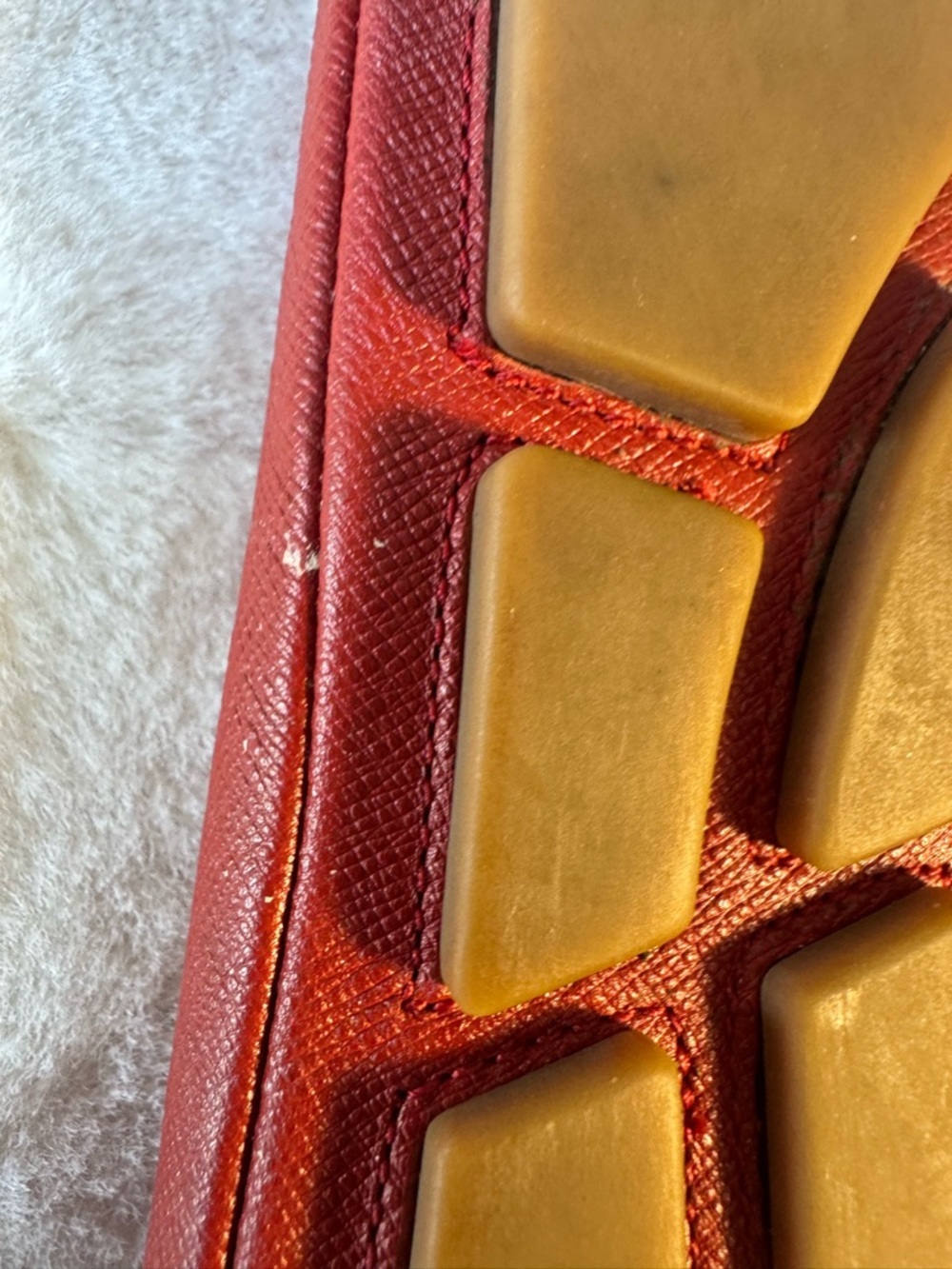MICHAEL Michael Kors Red and Gold Fulton Moc Ballet Flats Size 6.5 - Picture 10 of 10